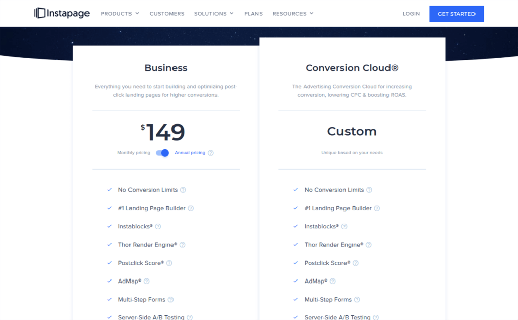 Instapage Pricing