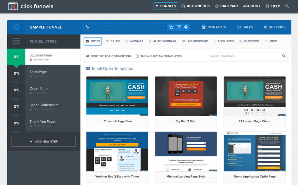 ClickFunnels Sales Funnel Builder Software Templates