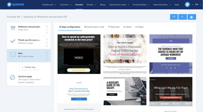 Systeme Io Sales Funnel Builder Software Templates