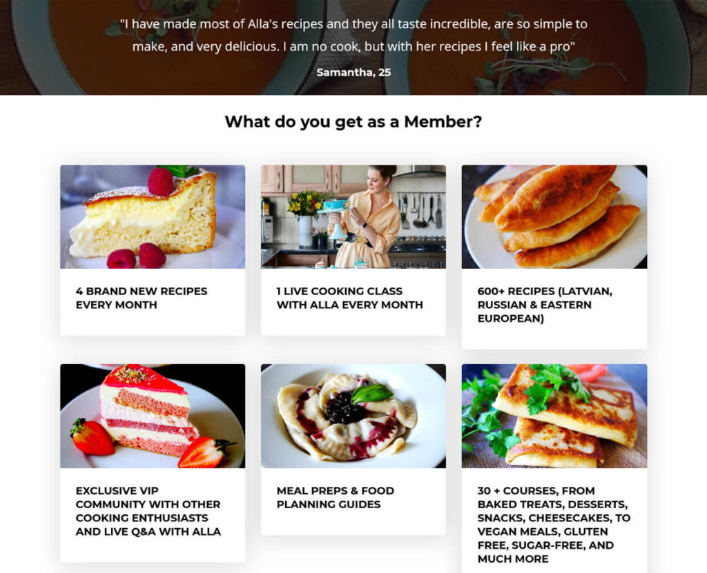 AllasYummyFood Membership Funnel Benefits