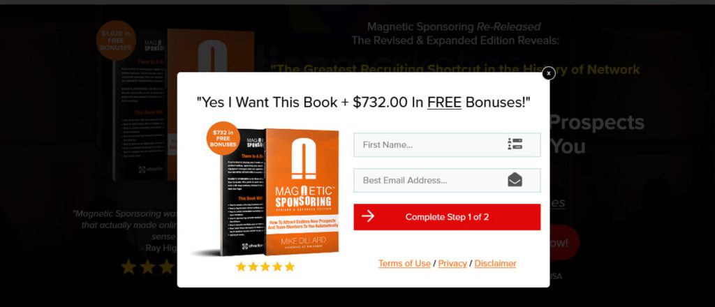 EliteMarketingPro Mike Dillard Book Funnel Popup