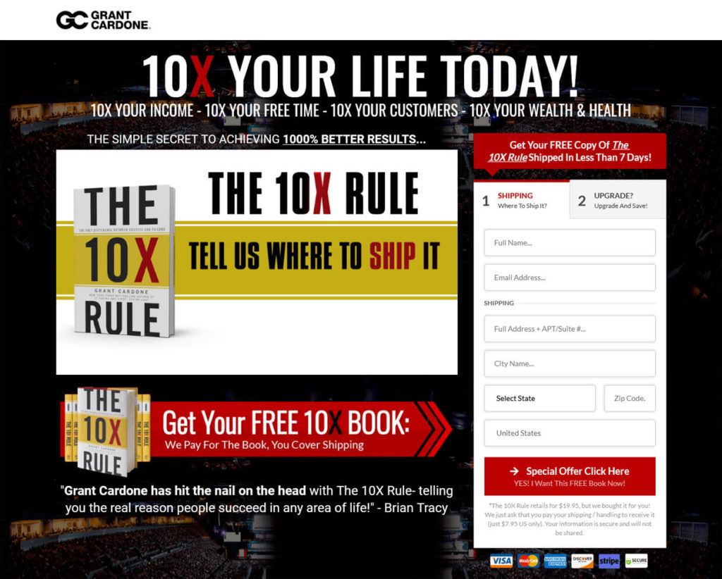 Grant Cardone Sales Funnel 10x Rule Book