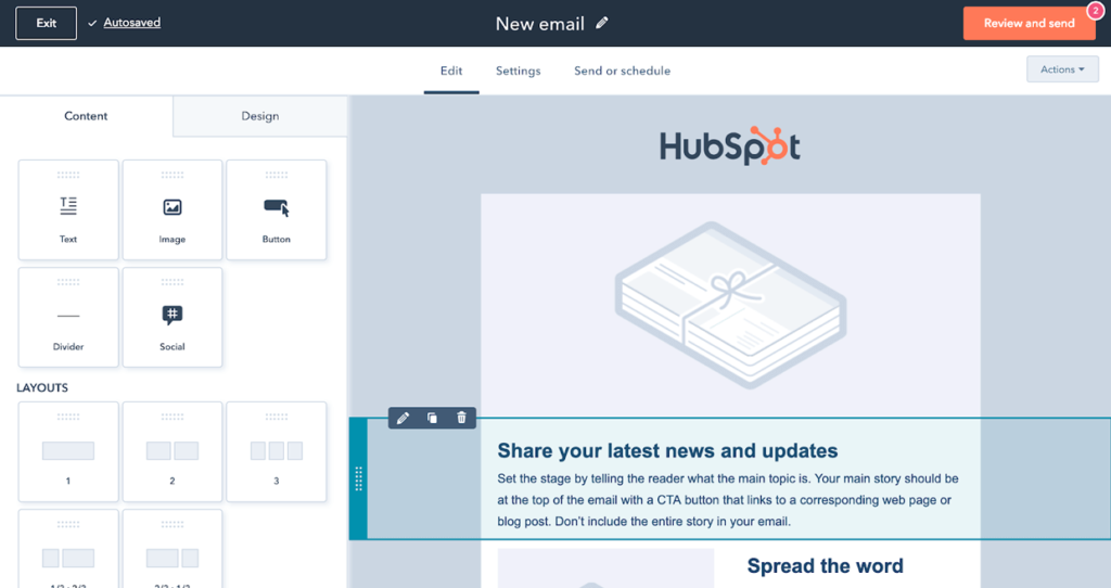 Email Template Builder Software HubSpot