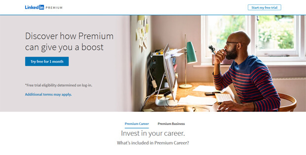 Linkedin Premium Homepage