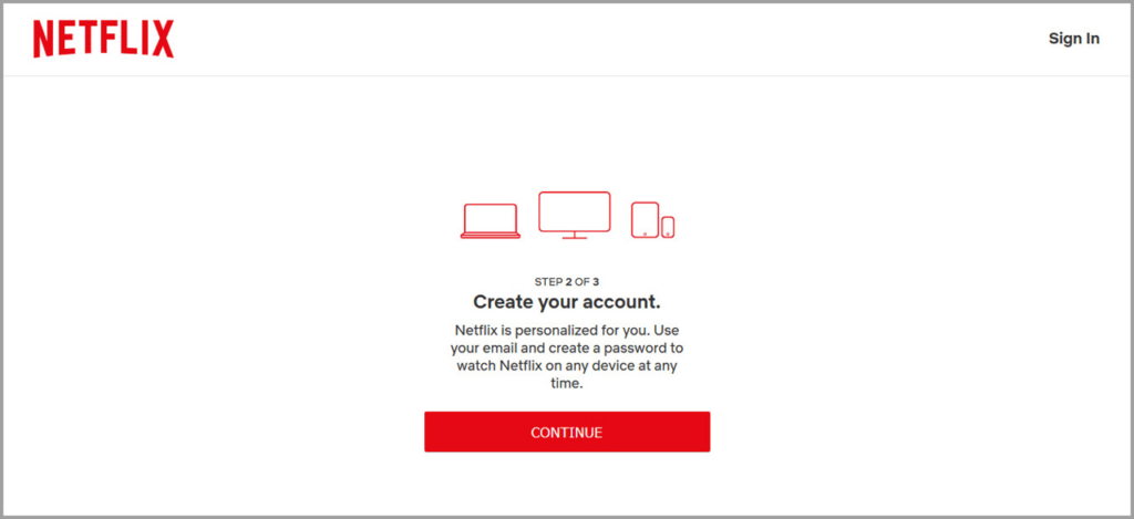 Netflix Create Account Introduction