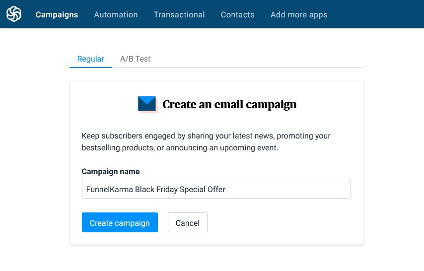 Create An Email Campaign