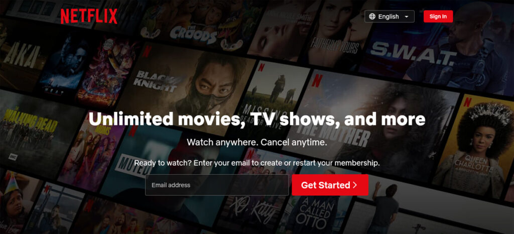 Netflix Homepage