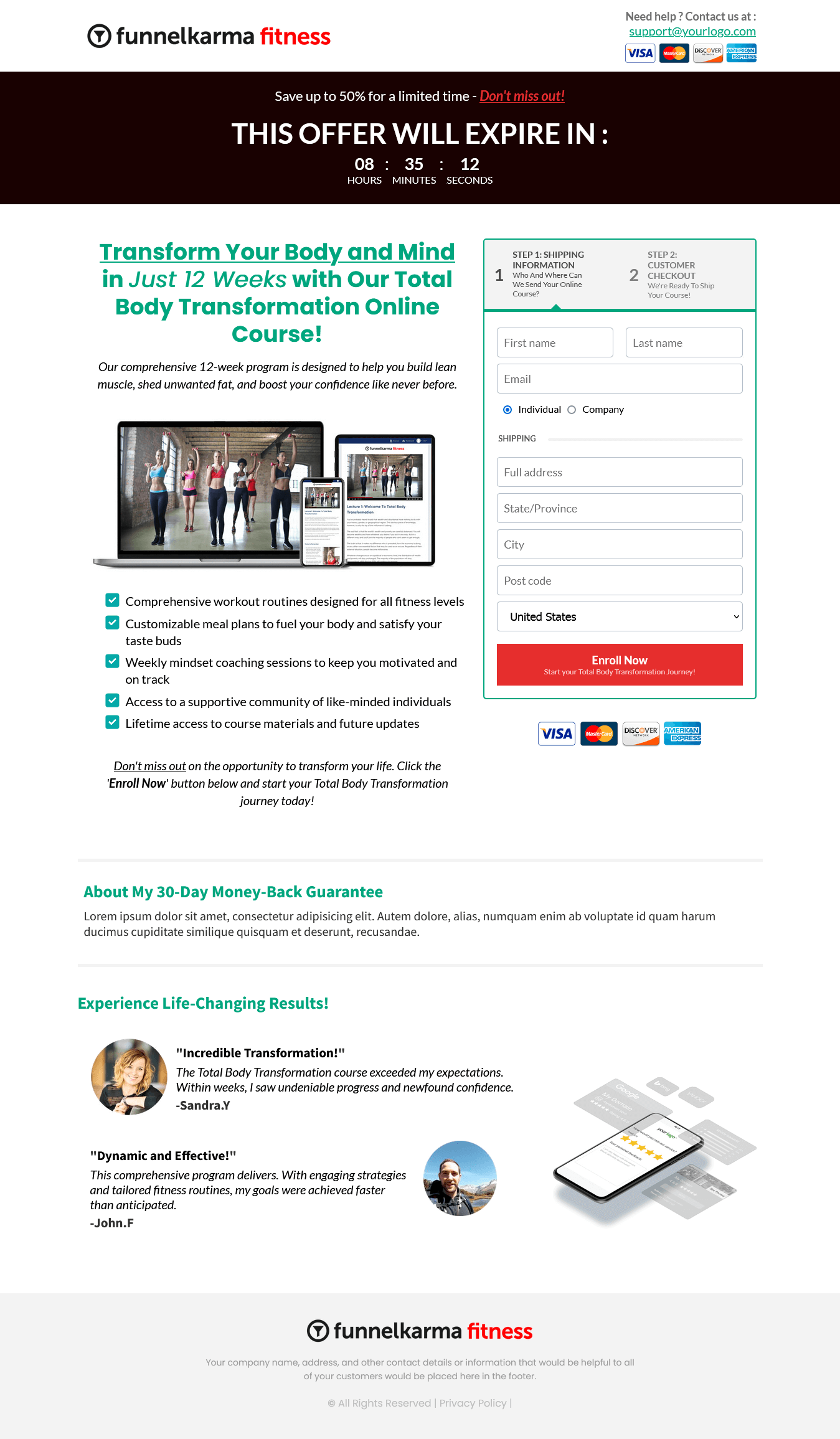 Create A Sales Funnel Checkout Page Shipping Step Final