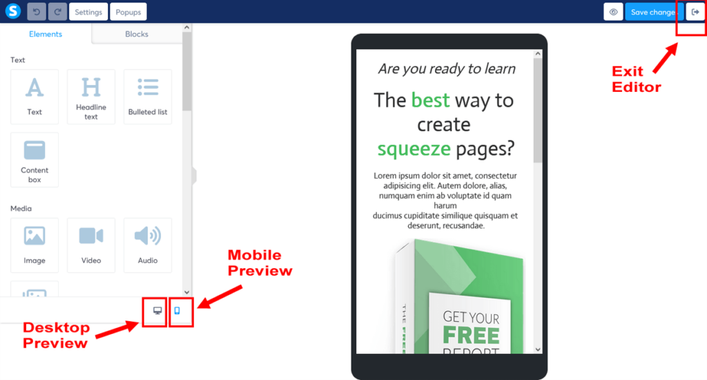 Create A Sales Funnel Systeme.io Editor Mobile Preview