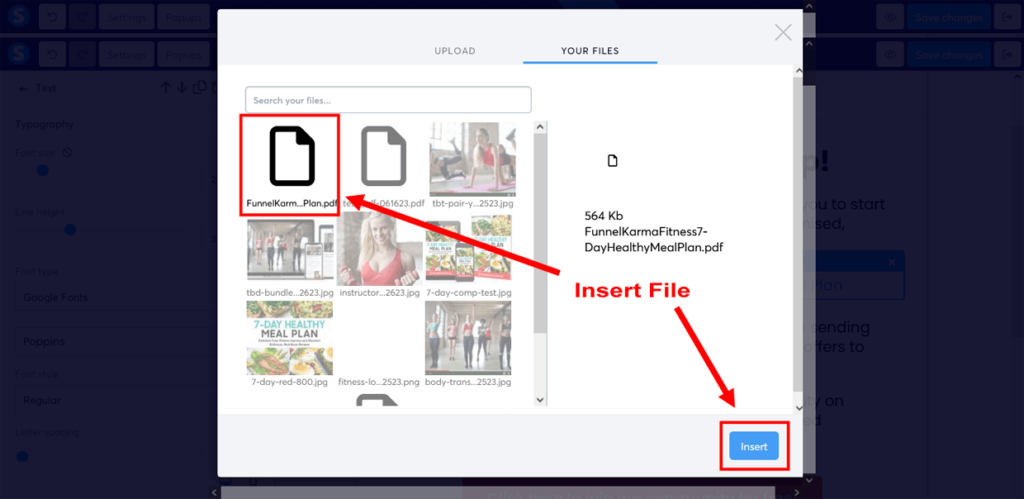 Create A Sales Funnel Systeme.io Insert PDF File