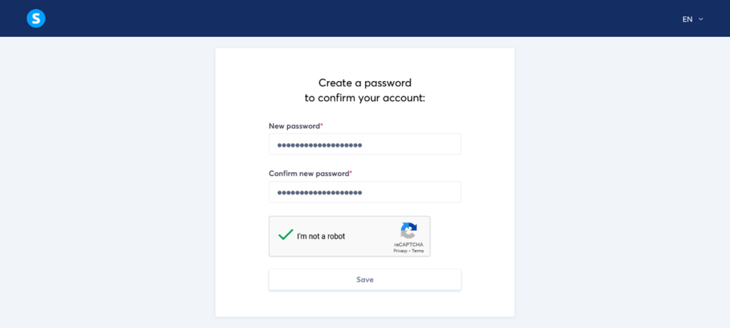 Systeme.io Onboarding Create Password And Confirm Account
