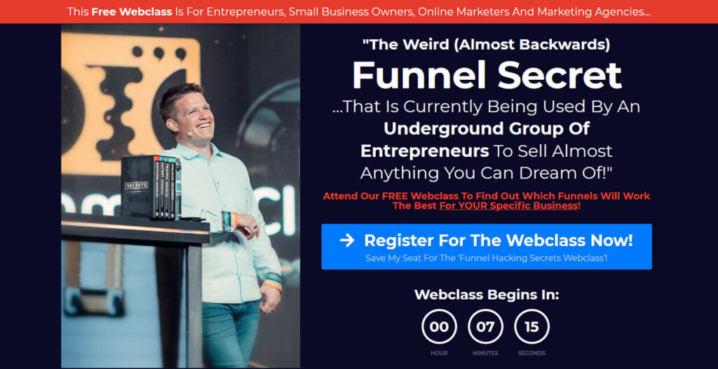 Funnel Hacking Secrets Masterclass Webinar