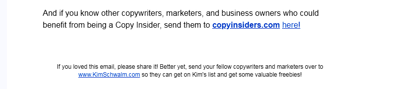 Welcome Email Example Kim Krause Schwalm Funnel Flow Strategy Community Building